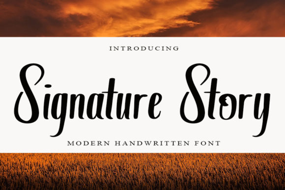 Signature Story Font: A Handwritten Typeface for Editorial Elegance
