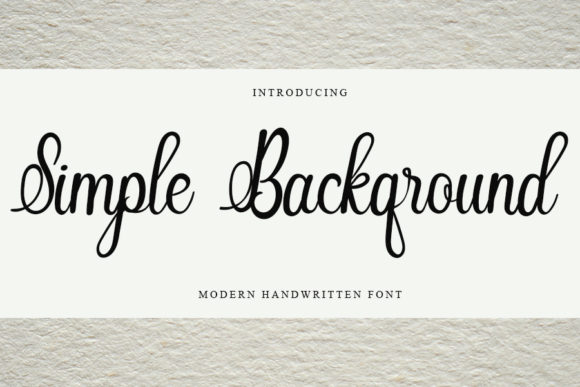 Simple Background Font: A Handwritten Touch for Your Brand