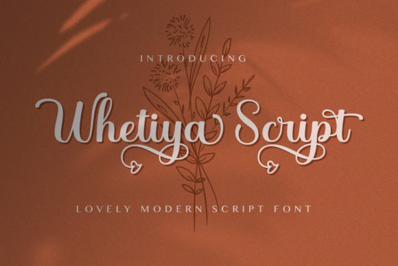 Whetiya Font: A Romantic Typeface for Digital Design